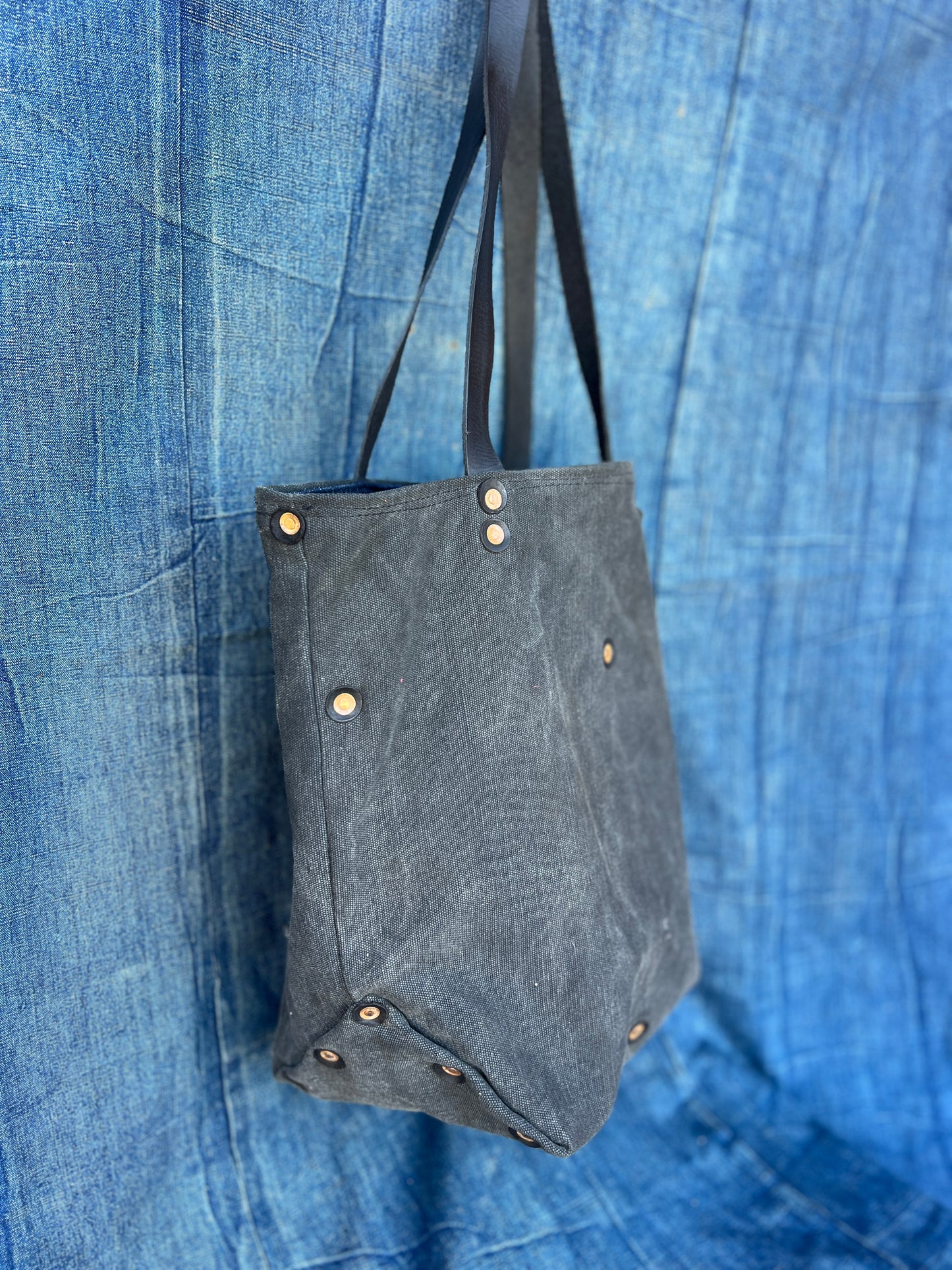 Vintage black canvas tote #2