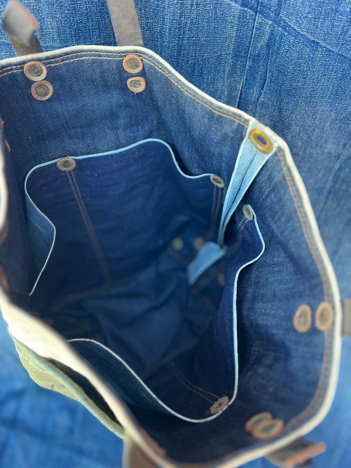 Vintage military canvas tote