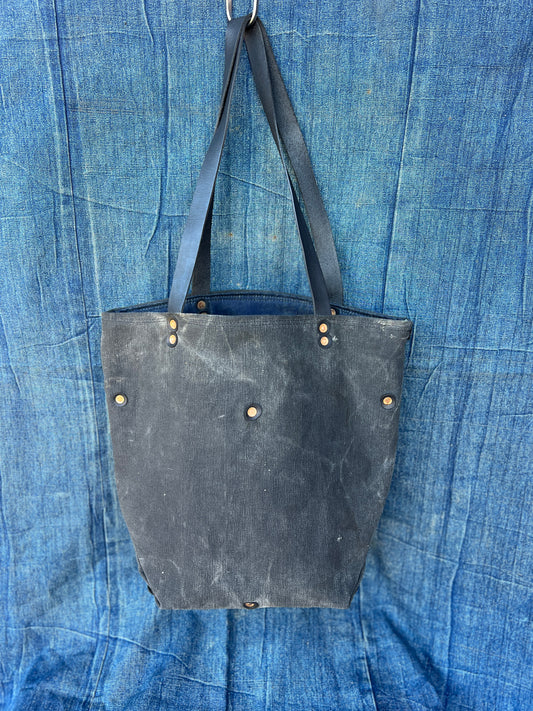 Vintage black canvas tote #2