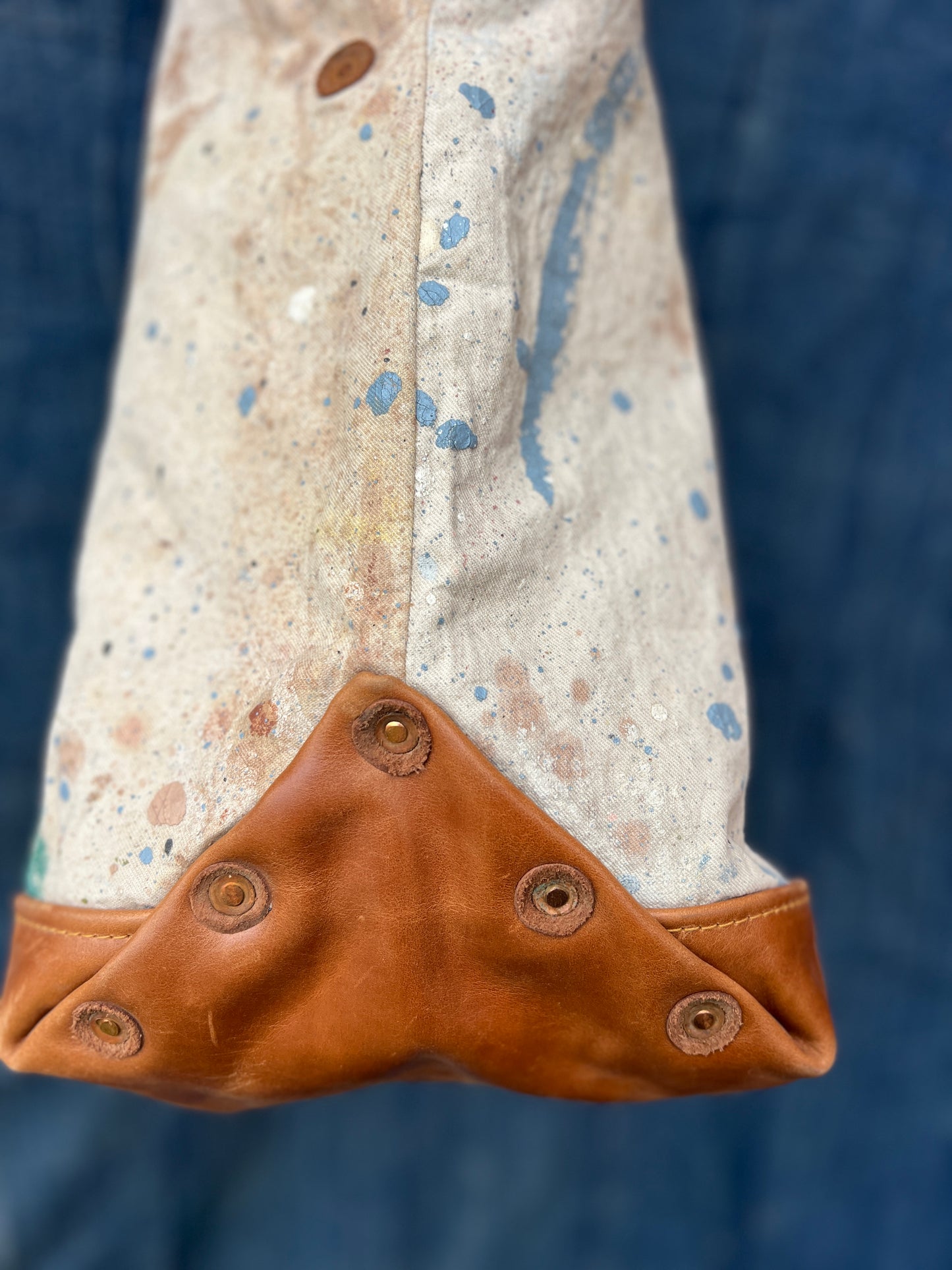 Vintage painters tarp tote