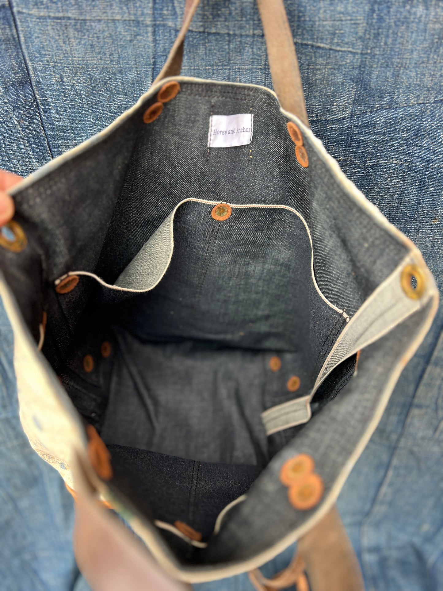 Vintage painters tarp tote