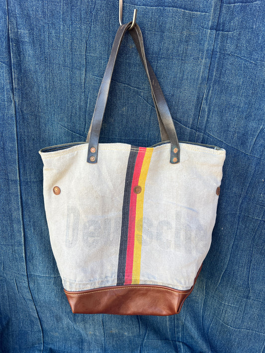 Vintage German mail sack tote
