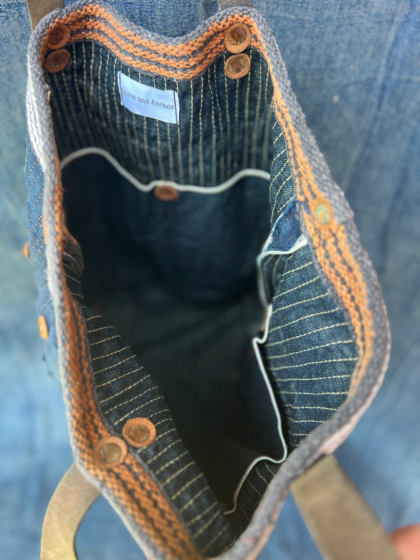 Japanese patchwork fabric tote