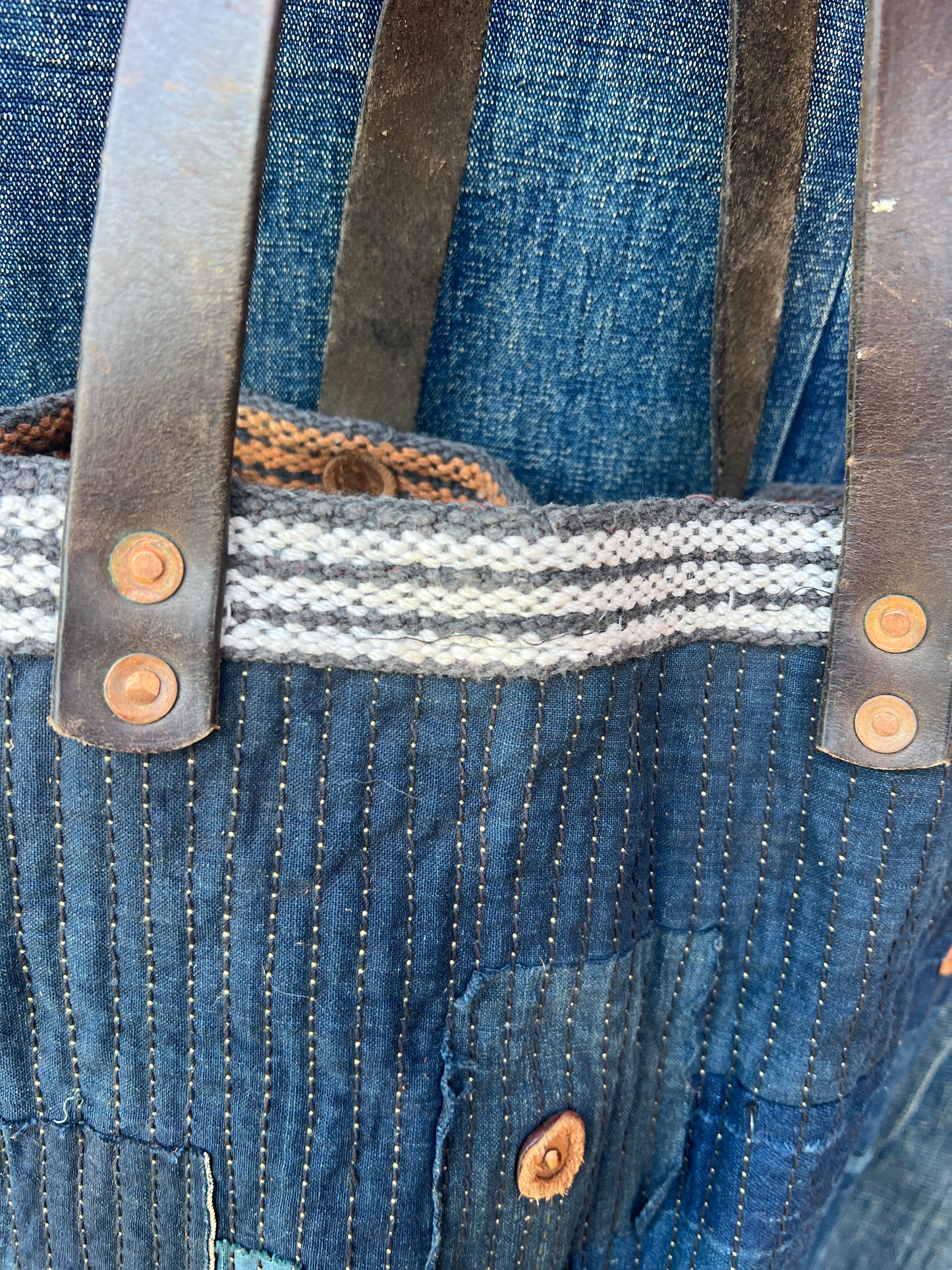 Japanese patchwork fabric tote