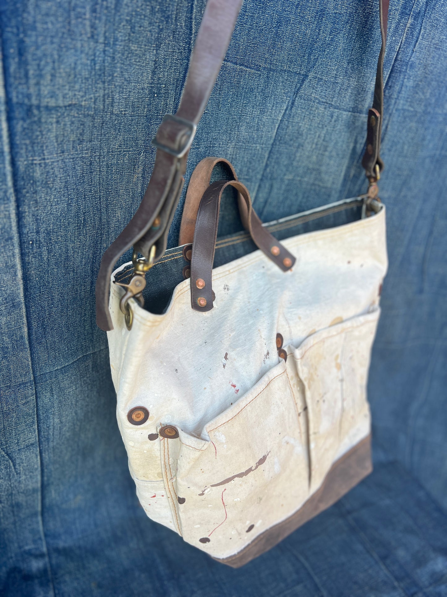 Vintage painters tarp tote #2