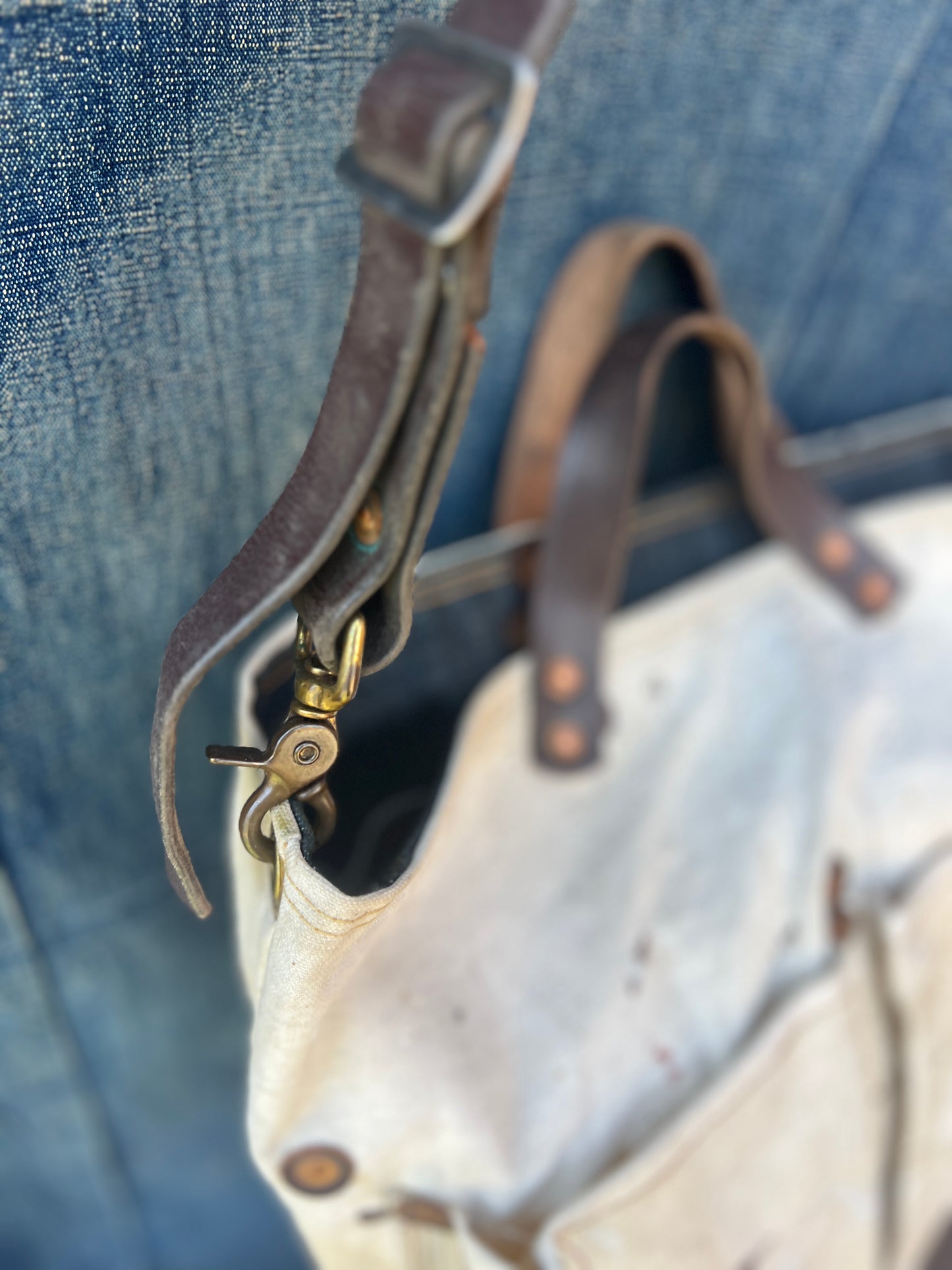 Vintage painters tarp tote #2