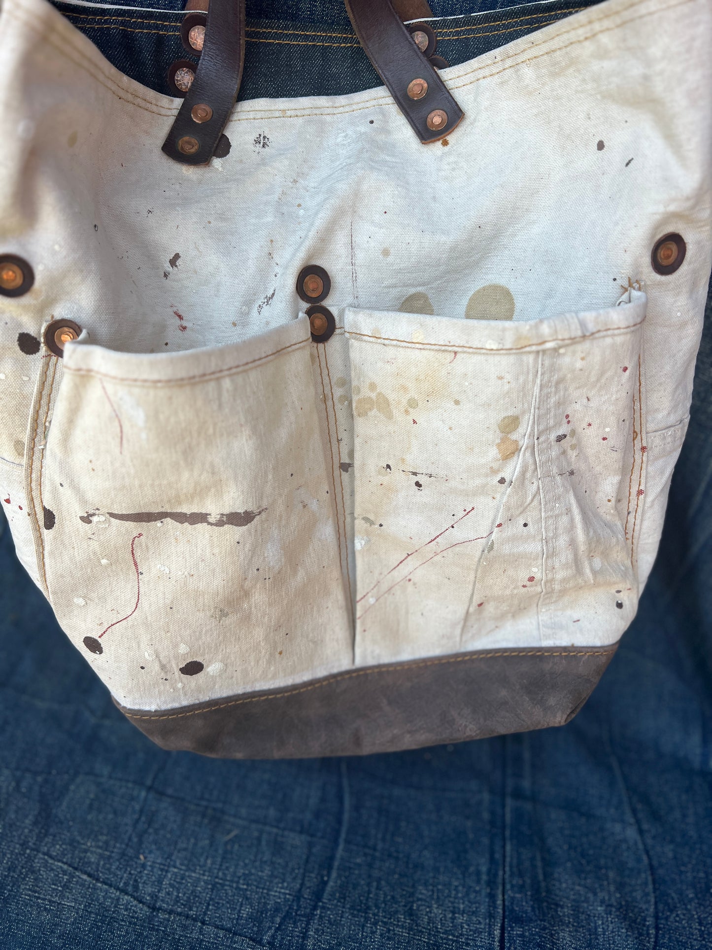 Vintage painters tarp tote #2